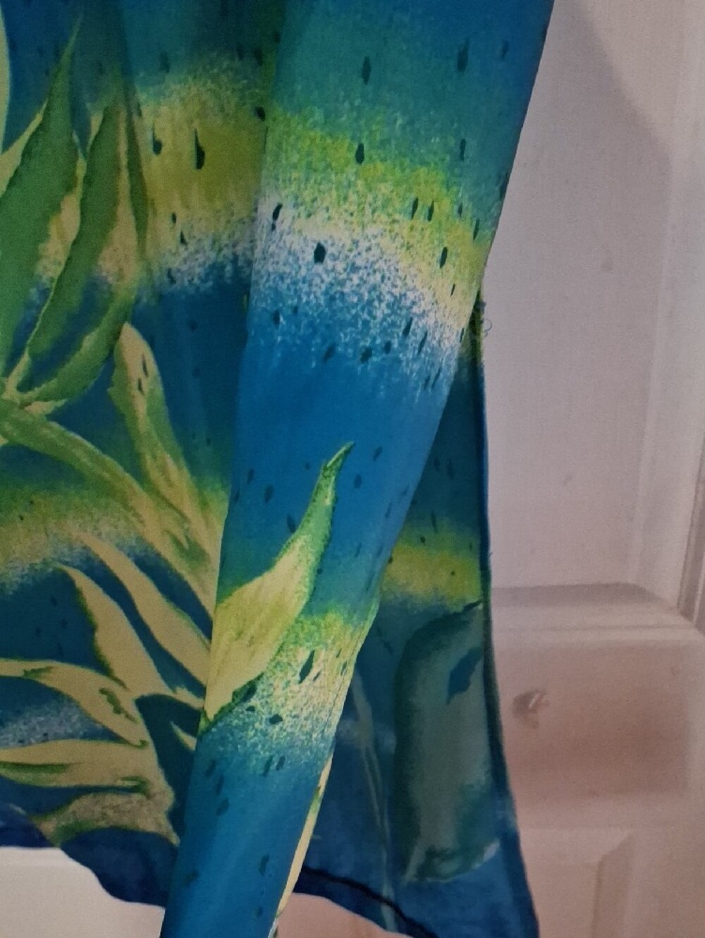 Russell Kemp Blue Teal & Lime Ombre Scarf - Picture 4 of 10
